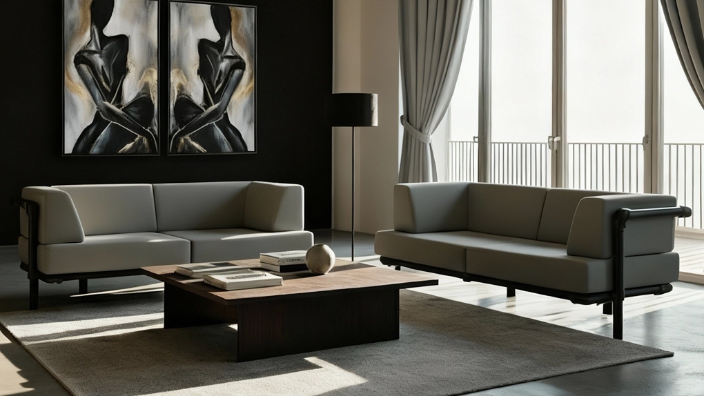 Kleurvoorbeeld van de Steady zwarte industriële loungebank op maat. De industriële zitbank is leverbaar in elke maat.